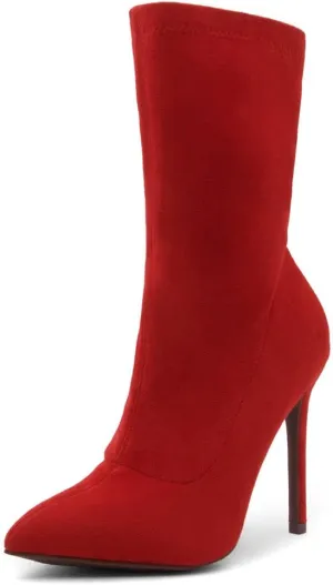 Shoe Land SLJessenie-L Women’s Pointed Toe Stiletto High Heel Ankle Booties Fashion Stretch Dress Boots