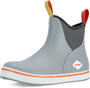 Showave Women's Deck Boots Waterproof Ankle Rain Footwear Non-Slip Rubber Boots for Boating Fishing Gardening Farming