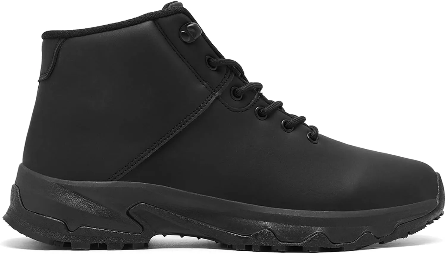 SHULOOK Non Slip Work Boots for Men Slip Resistant Shoes Waterproof Food Service Chef Kitchen Restaurant Working Boots Casual Leather Ankle Boot Outdoor Walking Booties