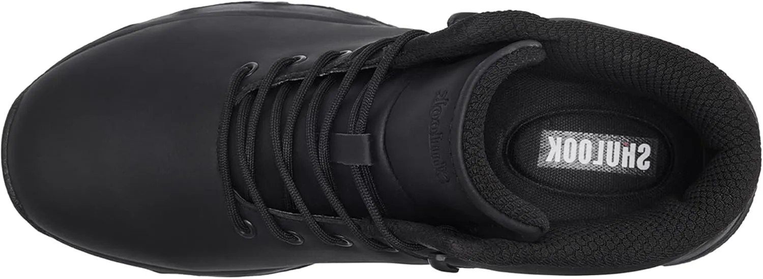 SHULOOK Non Slip Work Boots for Men Slip Resistant Shoes Waterproof Food Service Chef Kitchen Restaurant Working Boots Casual Leather Ankle Boot Outdoor Walking Booties