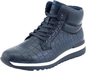 Sio Maverick and Ryder - Men's Sneakers, Low Top and High Top Sneaker Boots - Casual Crocodile Print Sneakers for Men, Stylish Fashion Sneakers for Men