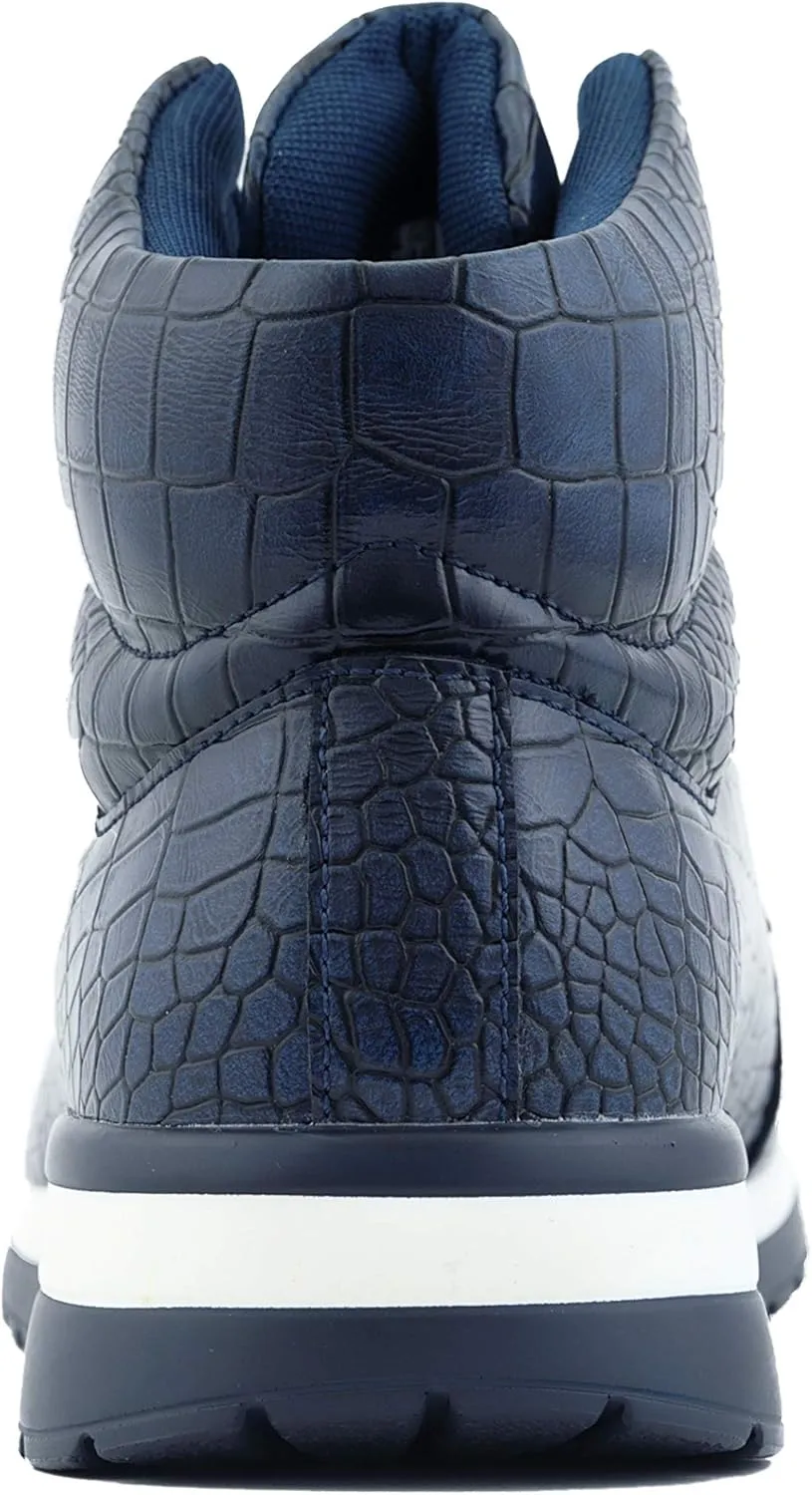 Sio Maverick and Ryder - Men's Sneakers, Low Top and High Top Sneaker Boots - Casual Crocodile Print Sneakers for Men, Stylish Fashion Sneakers for Men
