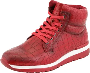 Sio Maverick and Ryder - Men's Sneakers, Low Top and High Top Sneaker Boots - Casual Crocodile Print Sneakers for Men, Stylish Fashion Sneakers for Men
