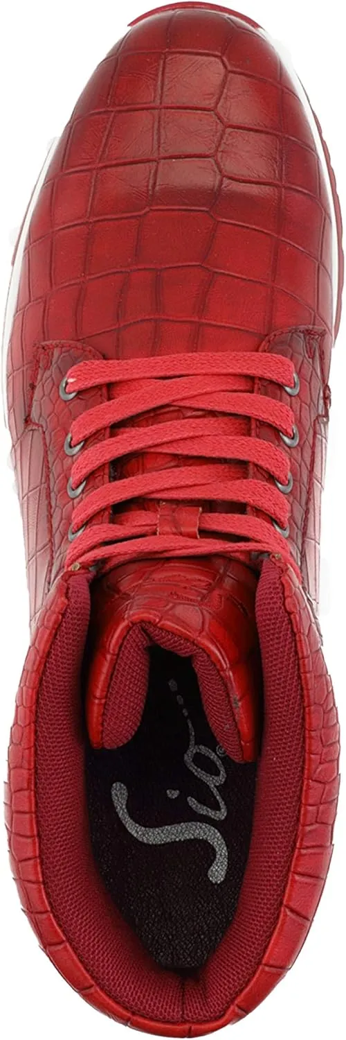 Sio Maverick and Ryder - Men's Sneakers, Low Top and High Top Sneaker Boots - Casual Crocodile Print Sneakers for Men, Stylish Fashion Sneakers for Men