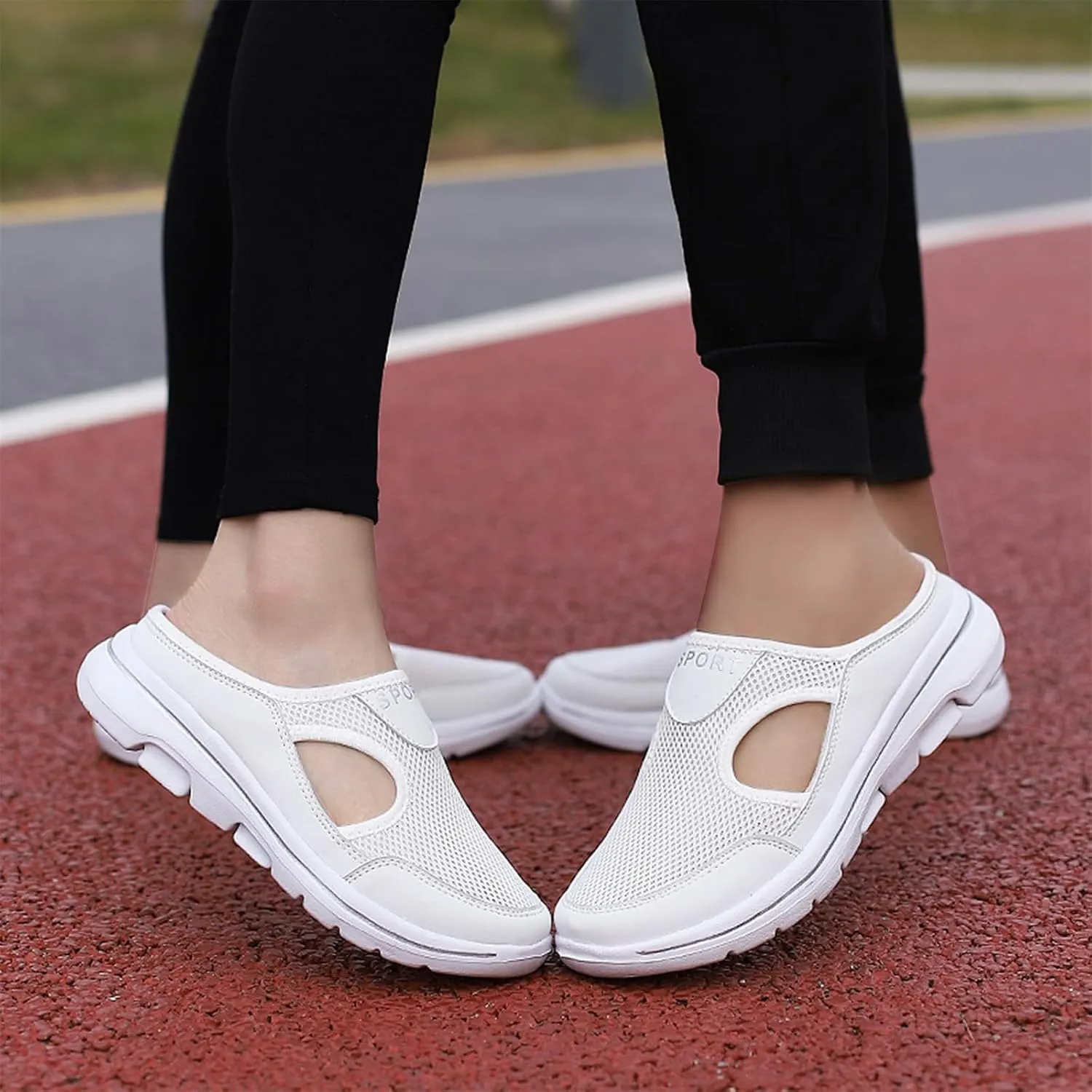 Slip On for Womens&Mens Mules Lightweight Light Open Back Shoes Comfort Orthopedic Walking Shoes Breathable Non Slip Closed Toe Slides Casual Support Slippers Sports Outdoor Sandals Sneakers