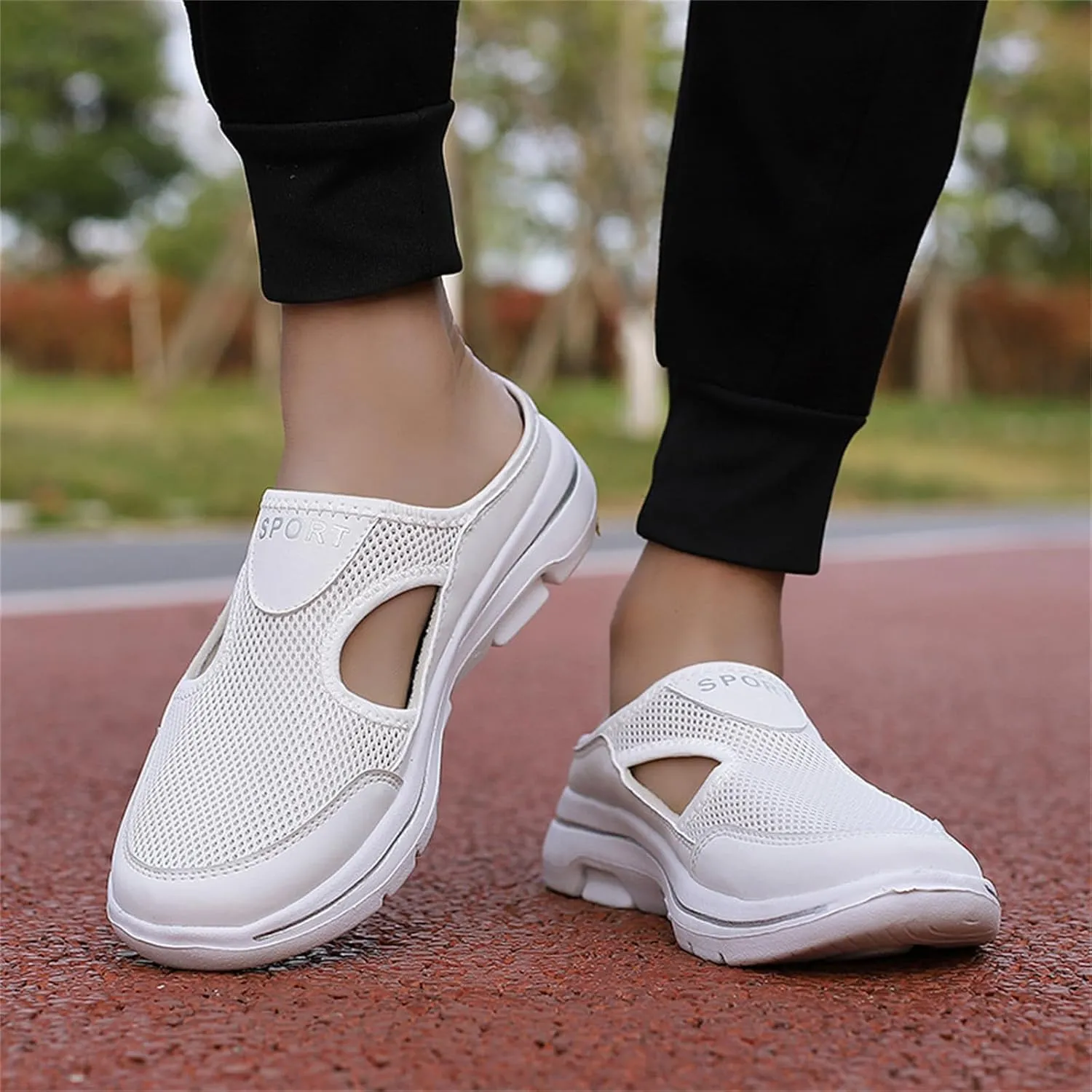 Slip On for Womens&Mens Mules Lightweight Light Open Back Shoes Comfort Orthopedic Walking Shoes Breathable Non Slip Closed Toe Slides Casual Support Slippers Sports Outdoor Sandals Sneakers