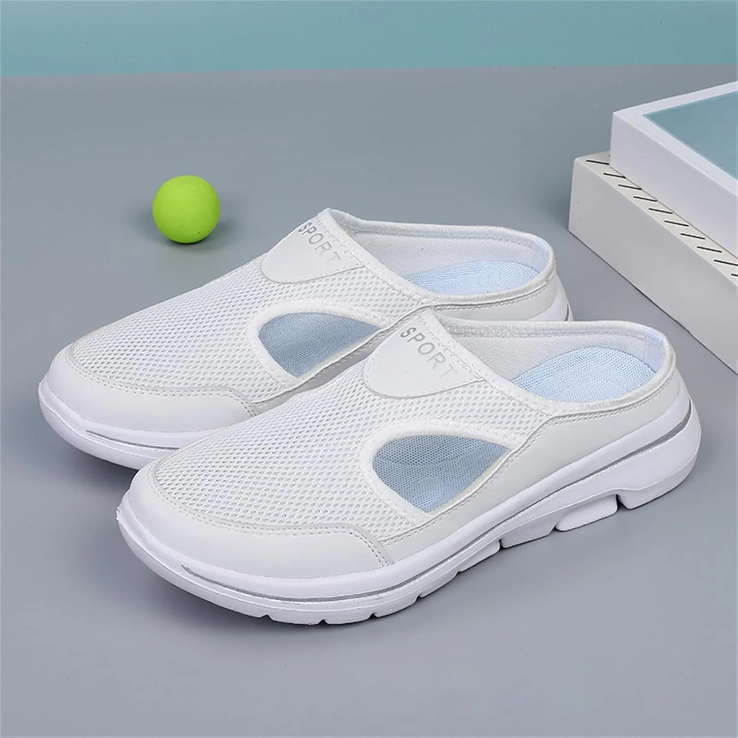 Slip On for Womens&Mens Mules Lightweight Light Open Back Shoes Comfort Orthopedic Walking Shoes Breathable Non Slip Closed Toe Slides Casual Support Slippers Sports Outdoor Sandals Sneakers