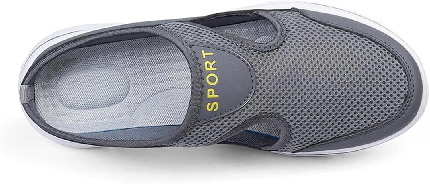 Slip On for Womens&Mens Mules Lightweight Light Open Back Shoes Comfort Orthopedic Walking Shoes Breathable Non Slip Closed Toe Slides Casual Support Slippers Sports Outdoor Sandals Sneakers