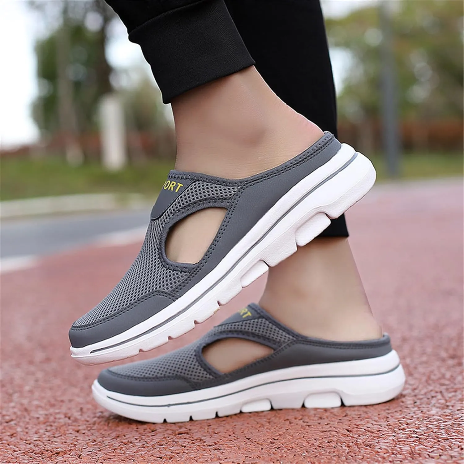 Slip On for Womens&Mens Mules Lightweight Light Open Back Shoes Comfort Orthopedic Walking Shoes Breathable Non Slip Closed Toe Slides Casual Support Slippers Sports Outdoor Sandals Sneakers