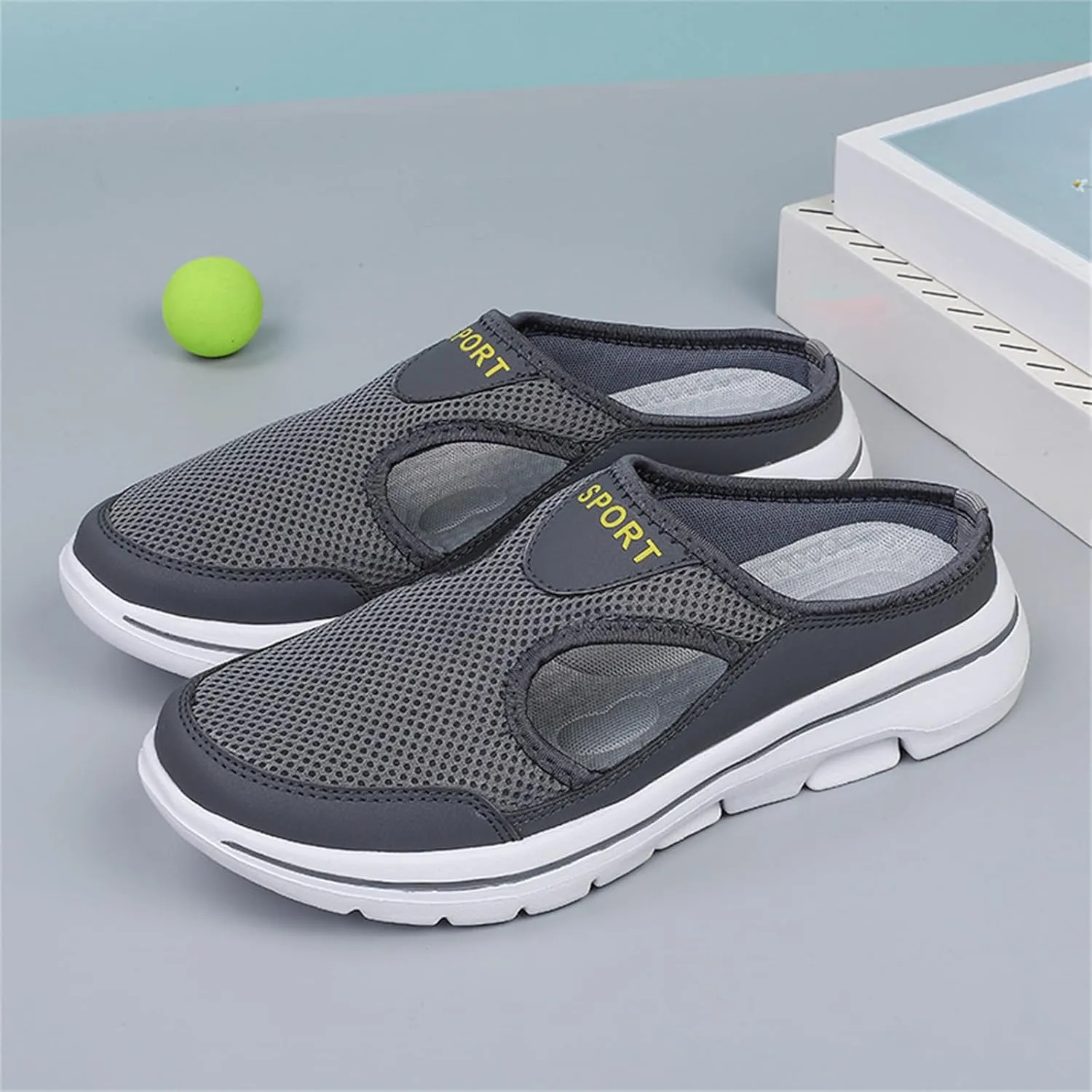 Slip On for Womens&Mens Mules Lightweight Light Open Back Shoes Comfort Orthopedic Walking Shoes Breathable Non Slip Closed Toe Slides Casual Support Slippers Sports Outdoor Sandals Sneakers
