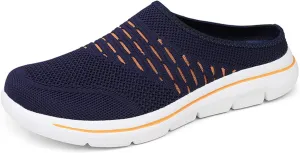 Slip On Mules Breathable Mesh Slip On Clogs Wide Width Lightweight Sneakers Comfort Walking Mules Shoes for Women Men with Indoor Outdoor Anti-Skid Sole