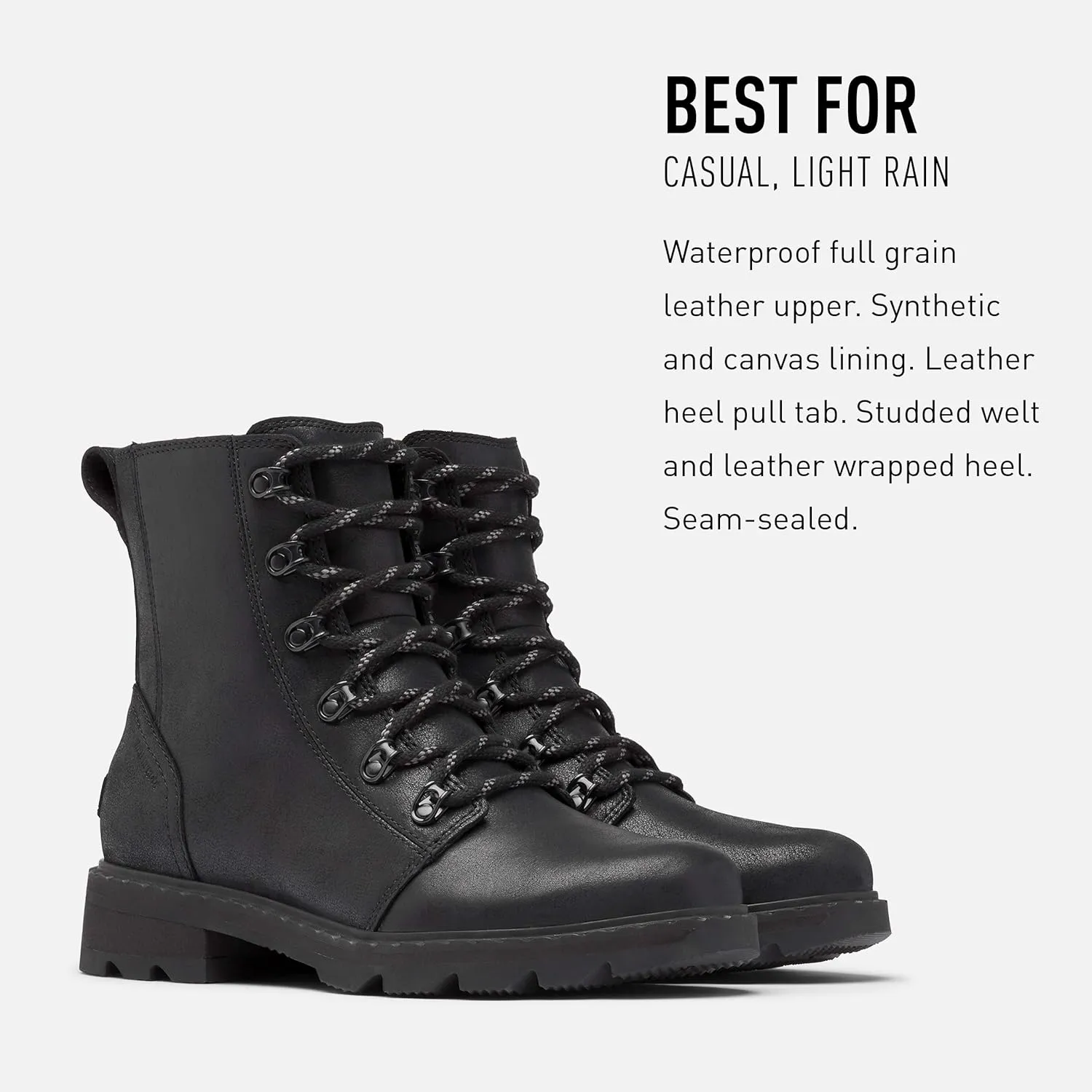 Sorel Women's Lennox Lace Rain Boot — Waterproof Leather Boots