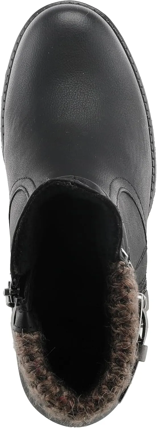 Spring Step Relife Style Rene Knee High Ankle Boots for Women | Shoes for Women with Zipper Closure, Sweater Knit Cuff and Faux Fur Insole