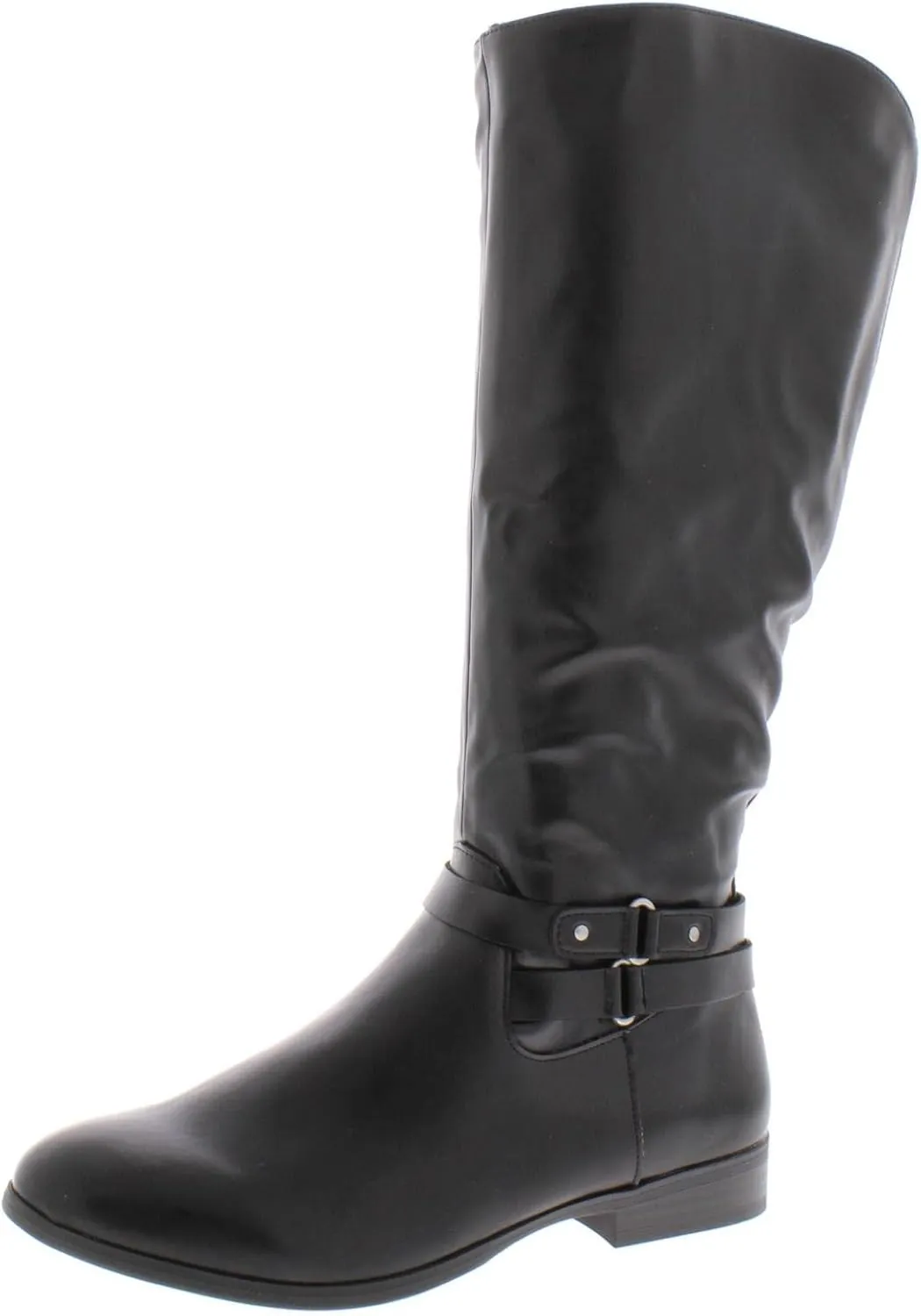 Style & Co. Womens Kindell Faux Leather Round Toe Riding Boots