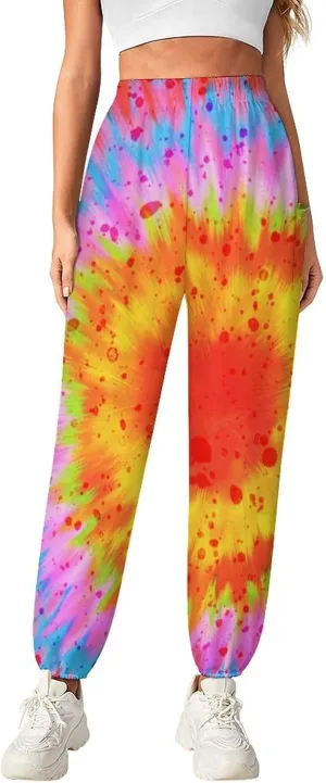 Tie Dye Yoga Bloomers Woman Hippie Harem Pants Elephant Pants Elastic Gym Yoga Clothes Casual Loose Sweatpants