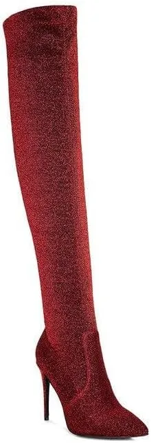 Tigerlily High Heel Knitted Long Boots