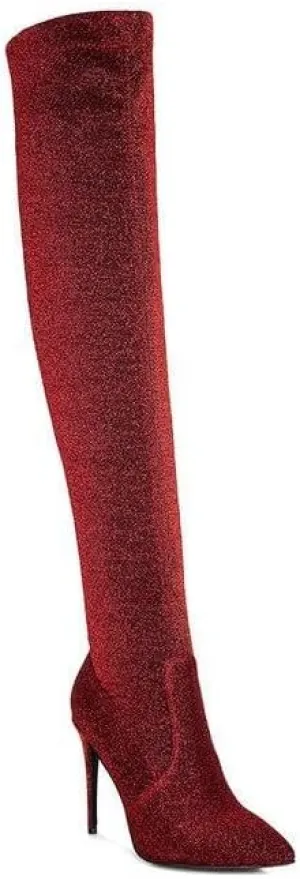 Tigerlily High Heel Knitted Long Boots