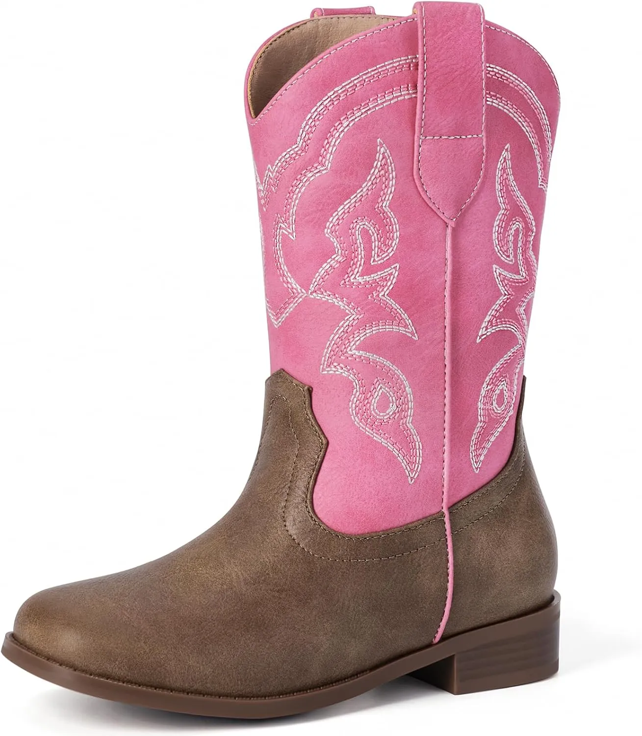 Toddler Girls Cowboy Boots - Cowgirl Western Boot for Kids Mid Calf Riding Shoes Little Kid/Big Kid