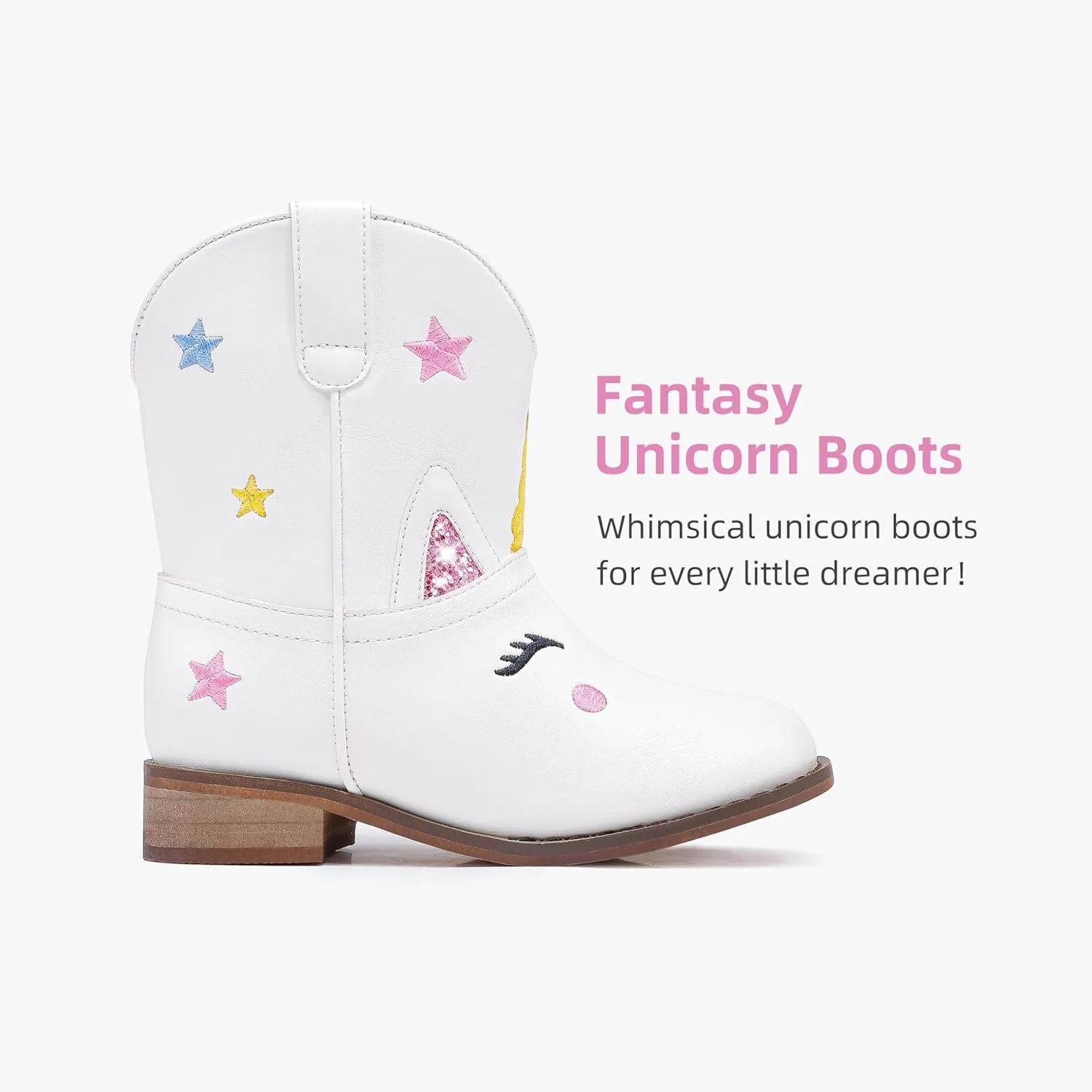 Toddler Girls Cowgirl Boots Cowboy Boots for Boys Little Kids Boot Animal Zipper Ankle Western Riding Shoes Birthday Party Wedding
