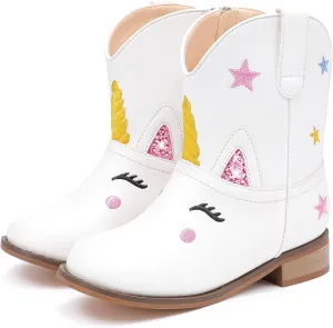 Toddler Girls Cowgirl Boots Cowboy Boots for Boys Little Kids Boot Animal Zipper Ankle Western Riding Shoes Birthday Party Wedding