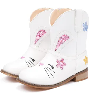 Toddler Girls Cowgirl Boots Cowboy Boots for Boys Little Kids Boot Animal Zipper Ankle Western Riding Shoes Birthday Party Wedding