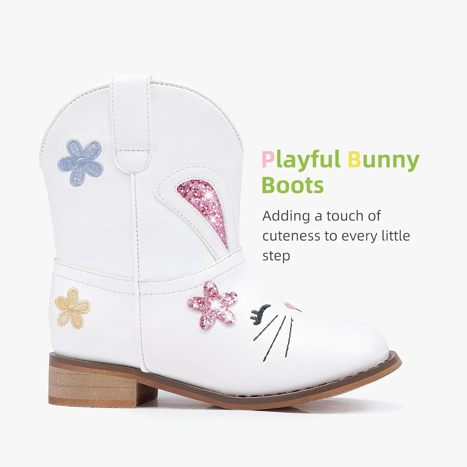 Toddler Girls Cowgirl Boots Cowboy Boots for Boys Little Kids Boot Animal Zipper Ankle Western Riding Shoes Birthday Party Wedding