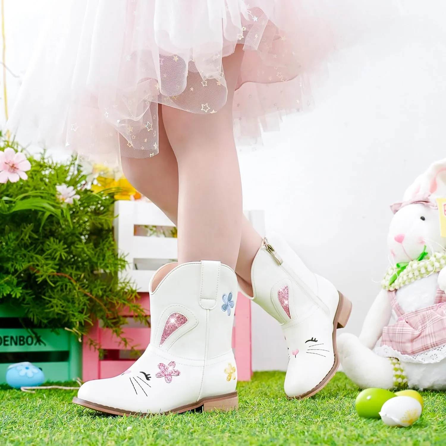 Toddler Girls Cowgirl Boots Cowboy Boots for Boys Little Kids Boot Animal Zipper Ankle Western Riding Shoes Birthday Party Wedding