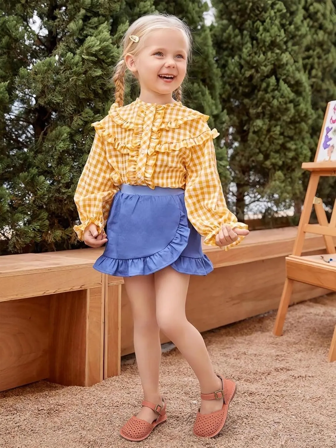 Toddler Little Girl Summer Sandals - Flower Girl Close Toe Dress Shoes Flats Wedding Princess