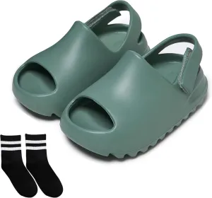 Toddler Slide sandals,Kid Summer Slip On Slides Sandals, Non-slip Open Toe Indoor Outdoor Sandals for Boys and Girls