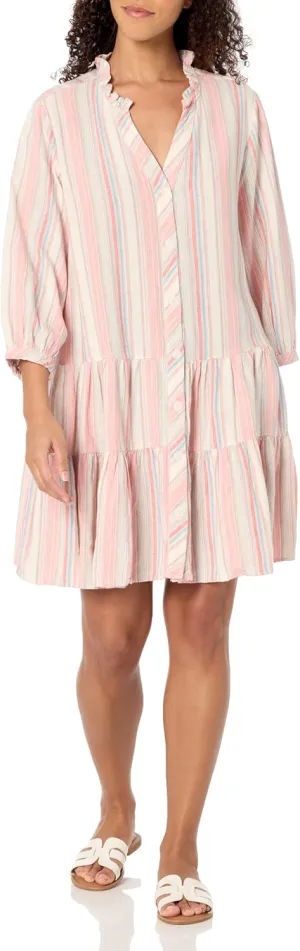 Tommy Hilfiger Women's Long Sleeve Button Front Shirt Dress