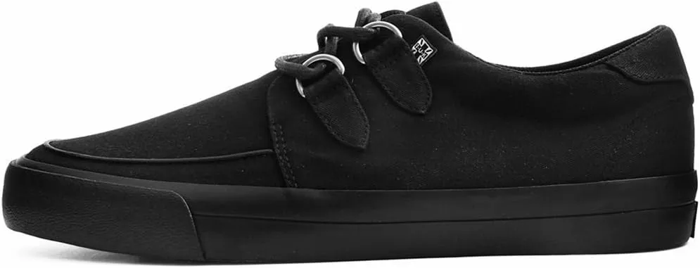 T.U.K. Twill Vegan Creeper Sneaker Shoes for Women and Men, Interlace D Ring Lace Up Shoes