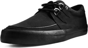 T.U.K. Twill Vegan Creeper Sneaker Shoes for Women and Men, Interlace D Ring Lace Up Shoes