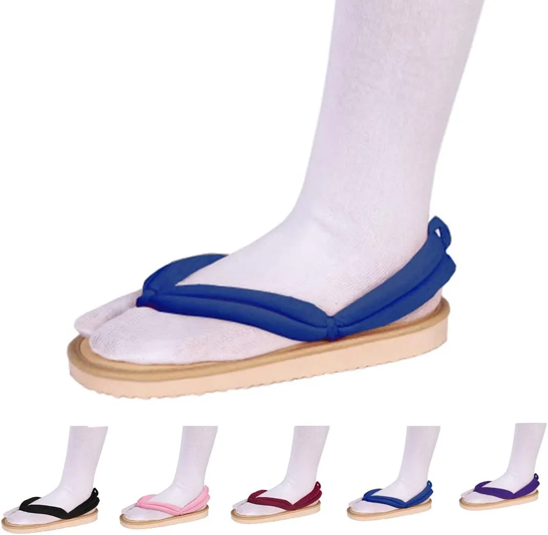 UZAIN Anime Kimetsu no Yaiba Cosplay Clog Shoes Kamado Tanjirou Shinobu Cosplay Sandal Prop Oshitari with Socks