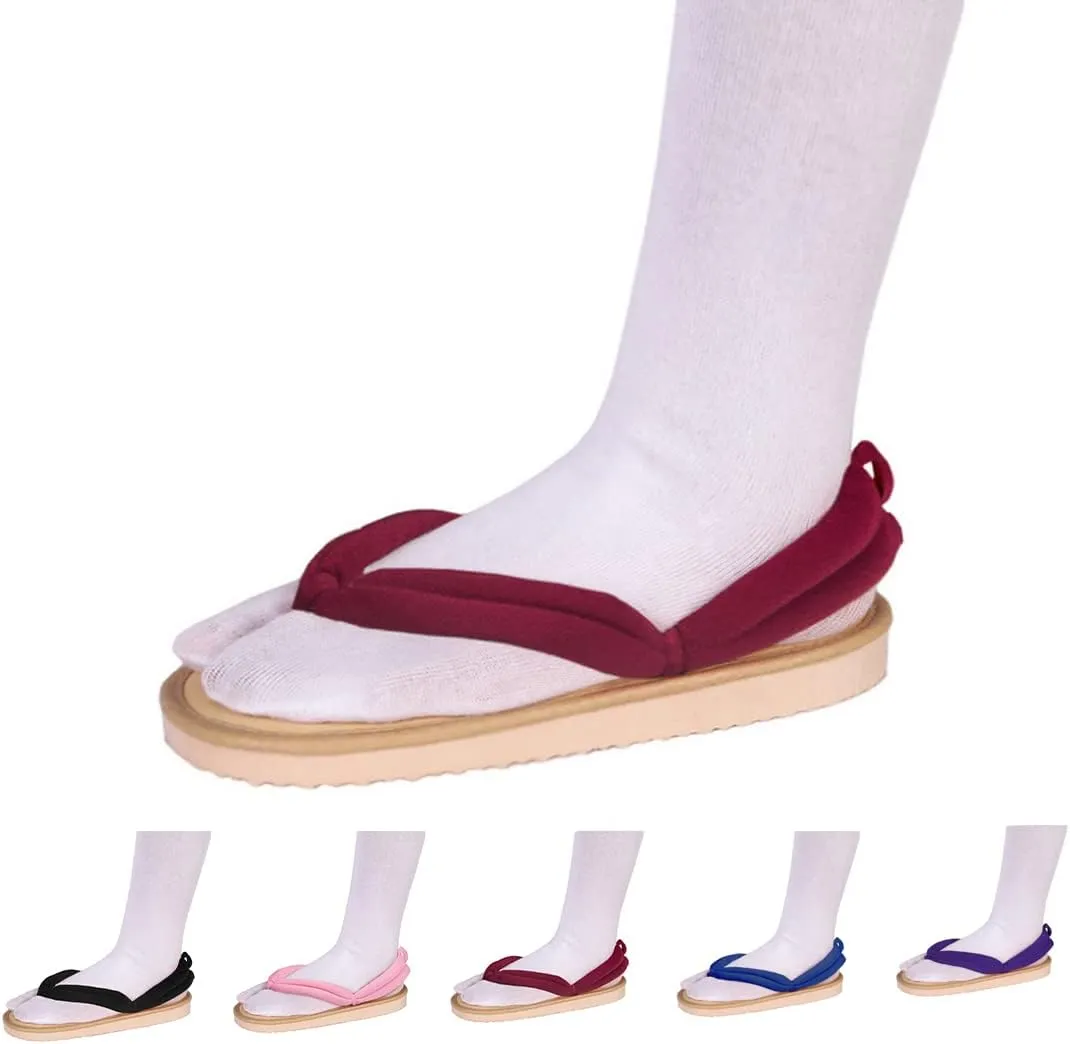 UZAIN Anime Kimetsu no Yaiba Cosplay Clog Shoes Kamado Tanjirou Shinobu Cosplay Sandal Prop Oshitari with Socks