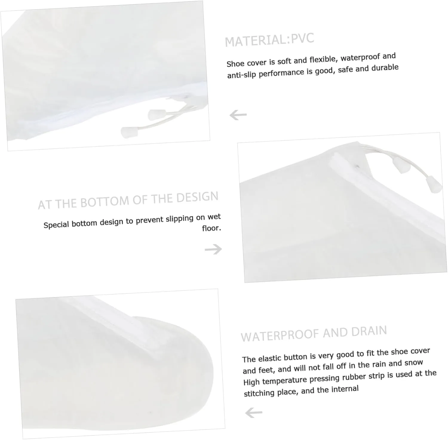 VALICLUD 1pair Shoe Cover Rain Boots Rainy Day Overshoes Shoes Rain Protector Cycling Shoes Cover Waterproof Shoe