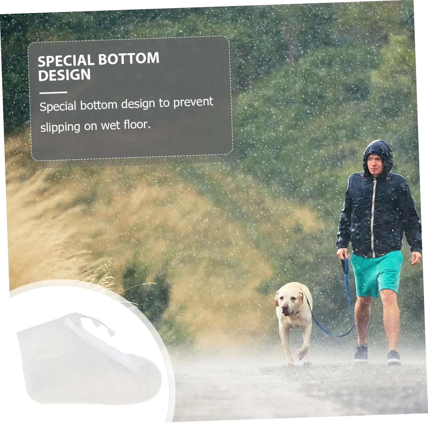 VALICLUD 1pair Shoe Cover Rain Boots Rainy Day Overshoes Shoes Rain Protector Cycling Shoes Cover Waterproof Shoe