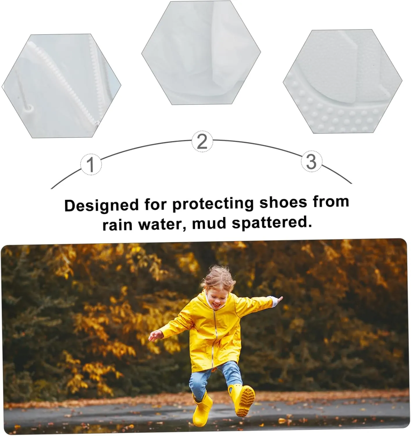 VALICLUD 1pair Shoe Cover Rain Boots Rainy Day Overshoes Shoes Rain Protector Cycling Shoes Cover Waterproof Shoe