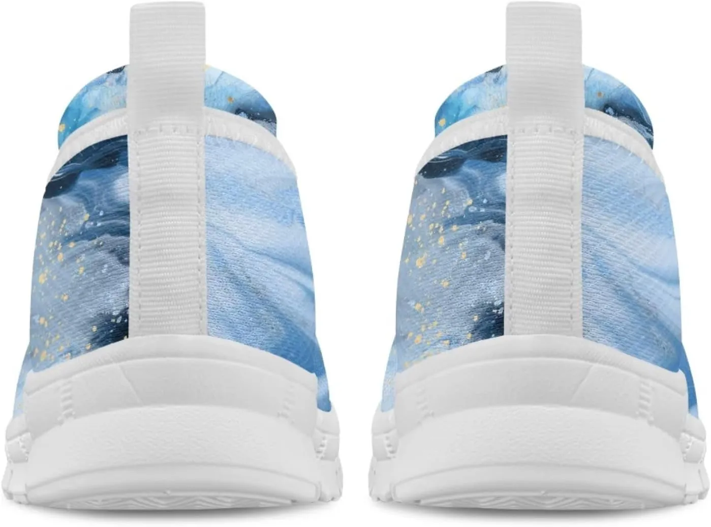 Various Stylish Marble Print Ballet Flats Shoes for Women Round Toe Slip On Mesh Casual Sneakers Fit Comfort Outdoor Walking Platform Loafers