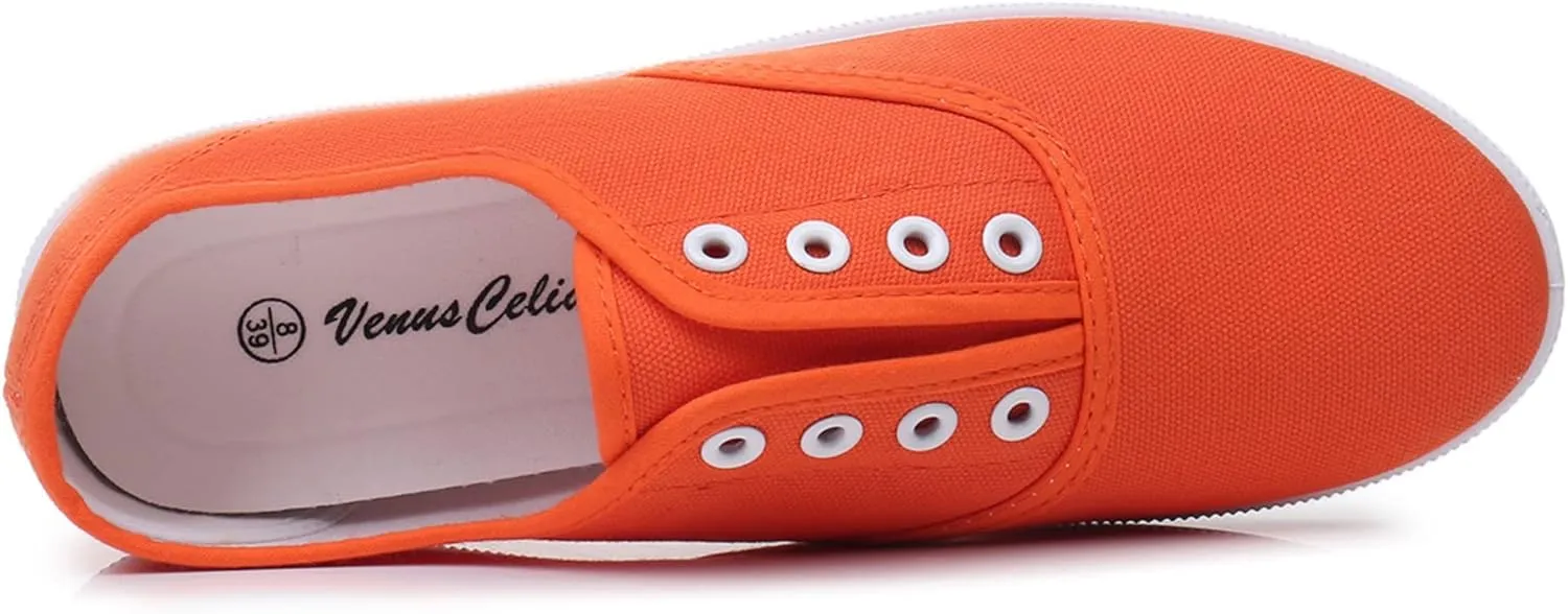 VenusCelia Women's Blaze Canvas Slip-On Sneaker