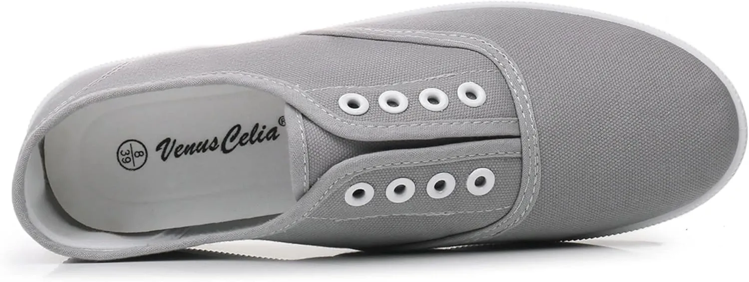 VenusCelia Women's Blaze Canvas Slip-On Sneaker