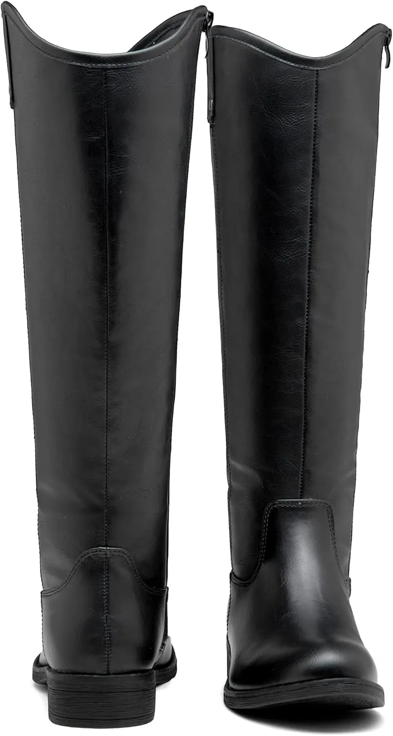 Vepose Women's Knee High Boots 956 Wide Calf Zipper Tall Fashion Boots