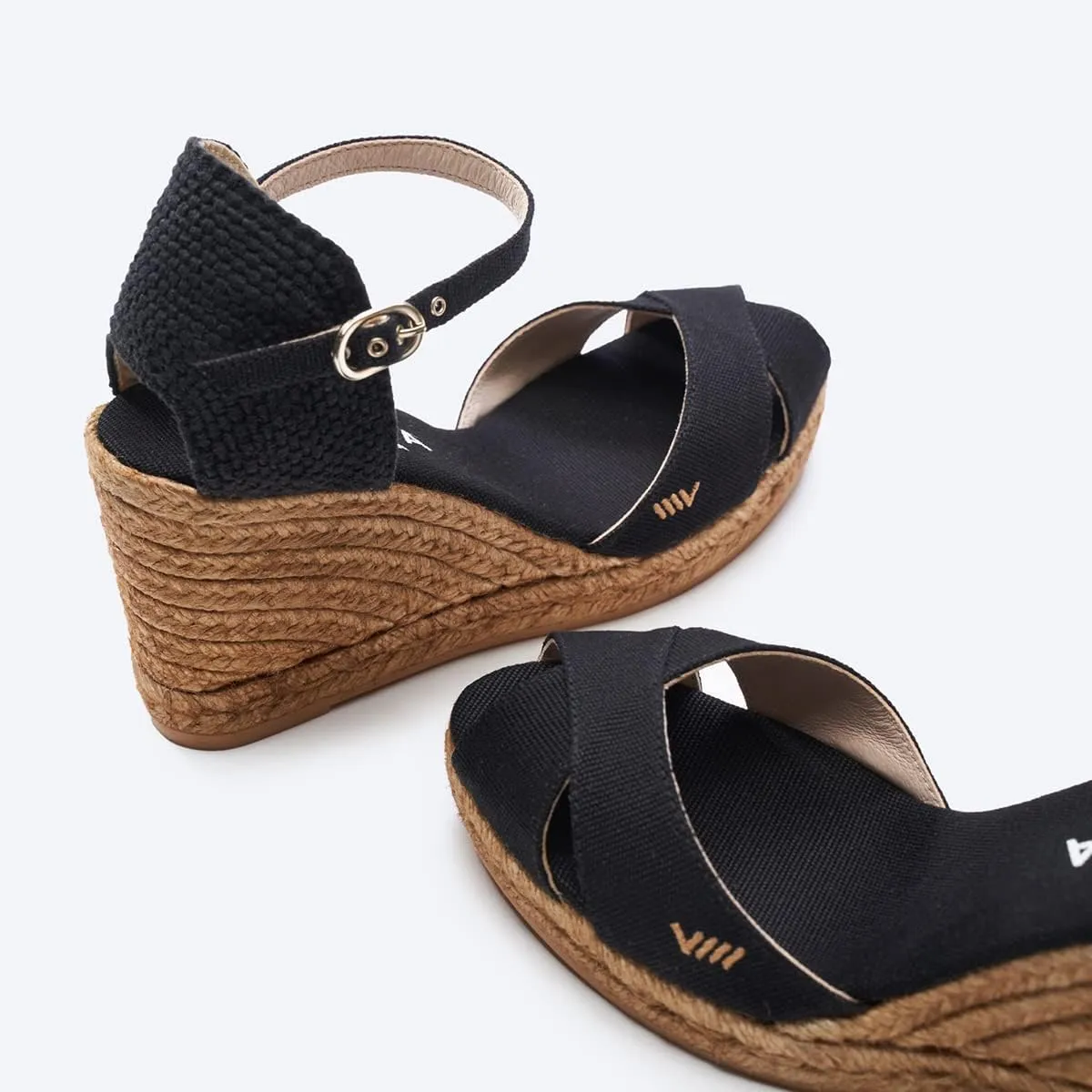 VISCATA Aiguablava Canvas Wedges with Ankle Strap