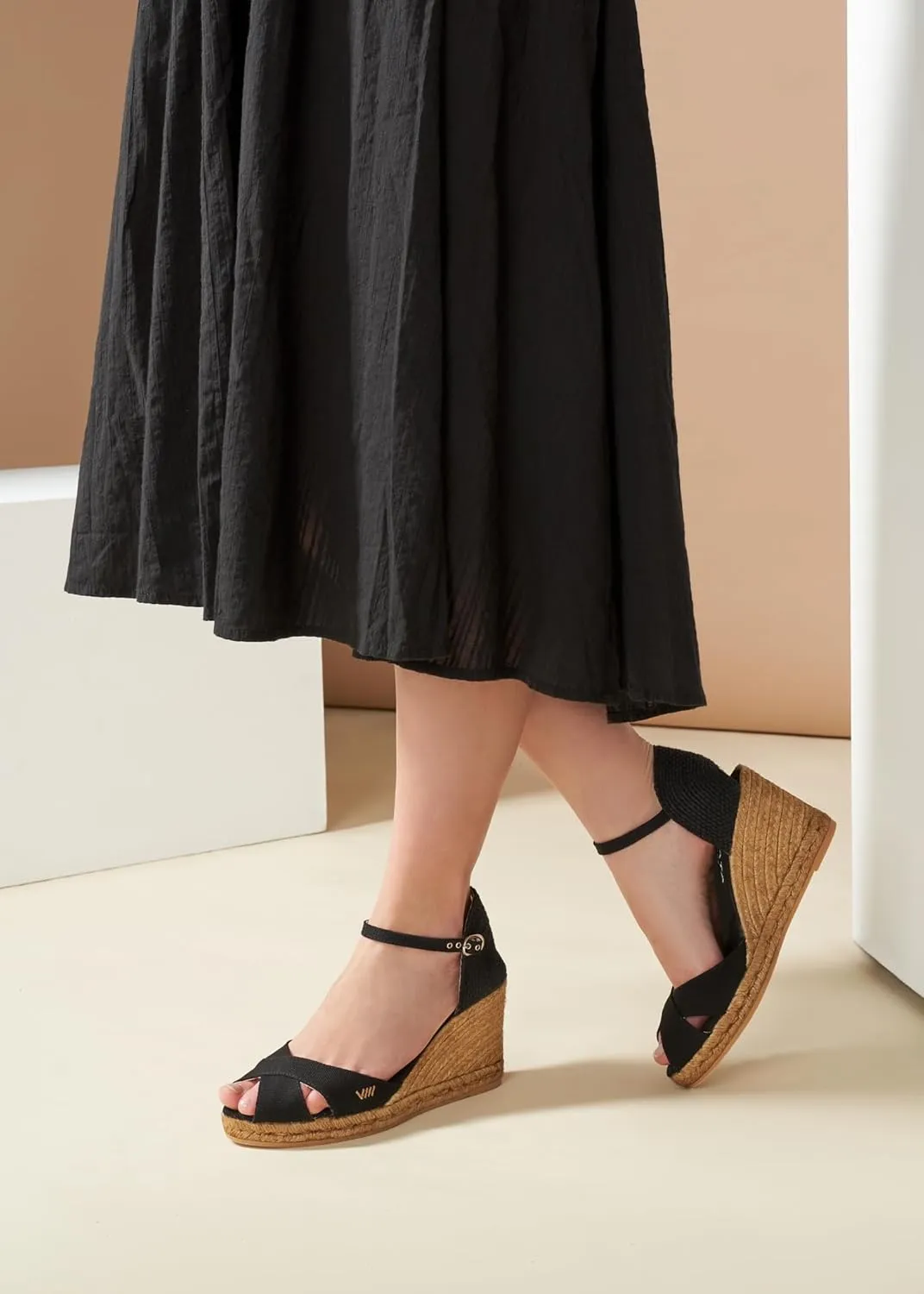 VISCATA Aiguablava Canvas Wedges with Ankle Strap