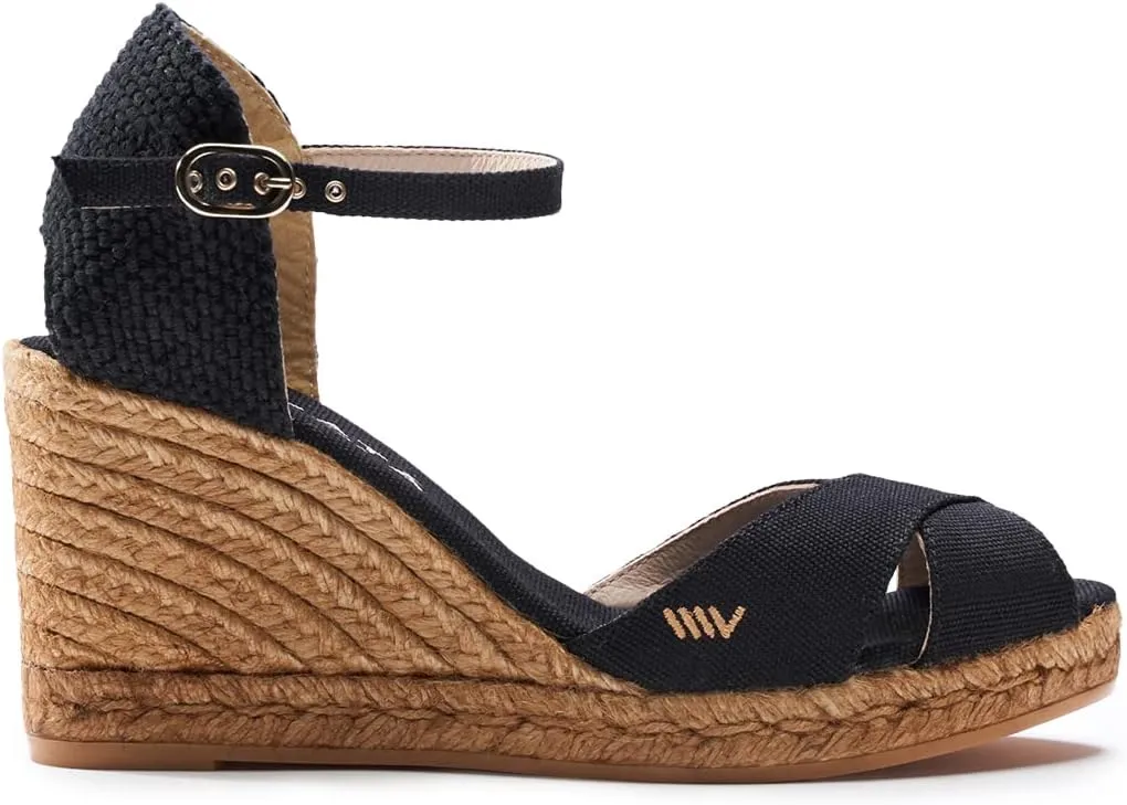 VISCATA Aiguablava Canvas Wedges with Ankle Strap