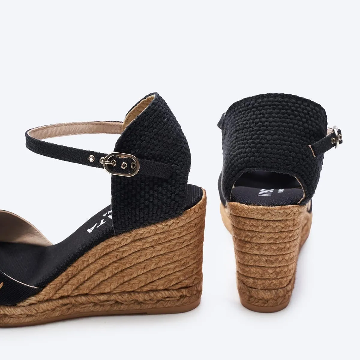 VISCATA Aiguablava Canvas Wedges with Ankle Strap