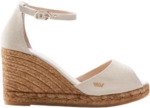 Viscata Aiguafreda Espadrille Canvas Wedges Spain Handmade 3 ½” Heel Women's Open Toe Sandals with Breathable Organic Cotton Canvas and 100% Natural Jute Midsole for all Occasions: Casual, Work, Party