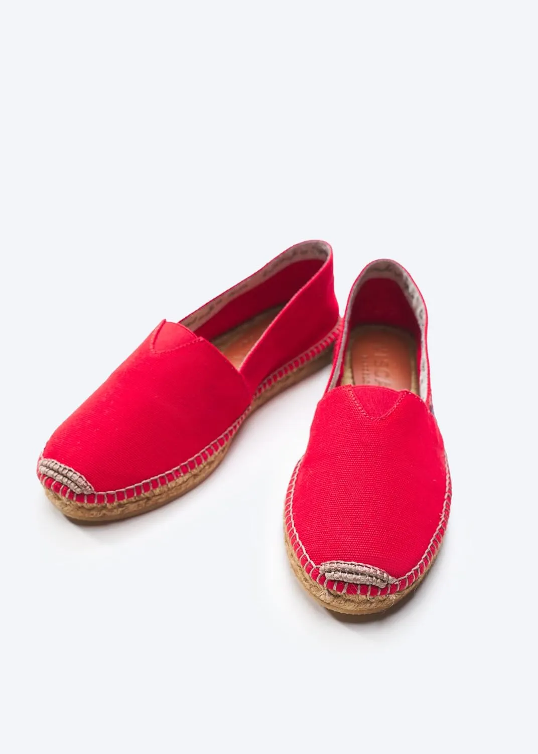VISCATA Barceloneta Espadrille Canvas Women's Flat Slip On Shoes Handmade in Spain Fashionable Organic Cotton Canvas Lightweight Material with 100% Natural Jute Midsole for All Casual Occasions