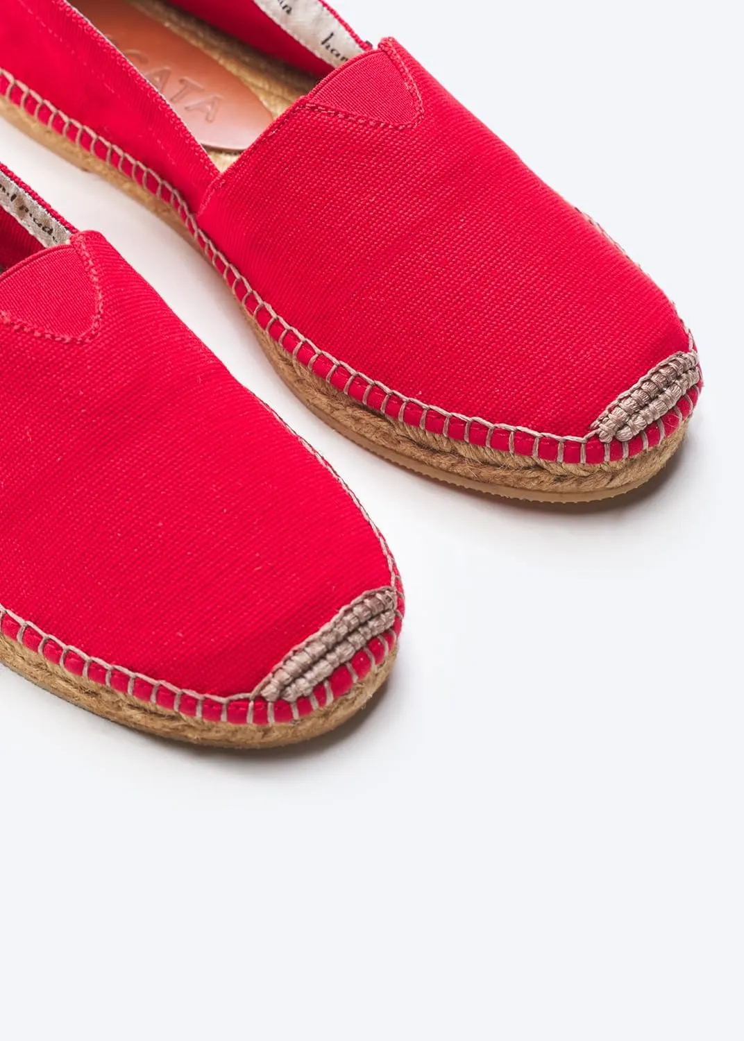 VISCATA Barceloneta Espadrille Canvas Women's Flat Slip On Shoes Handmade in Spain Fashionable Organic Cotton Canvas Lightweight Material with 100% Natural Jute Midsole for All Casual Occasions