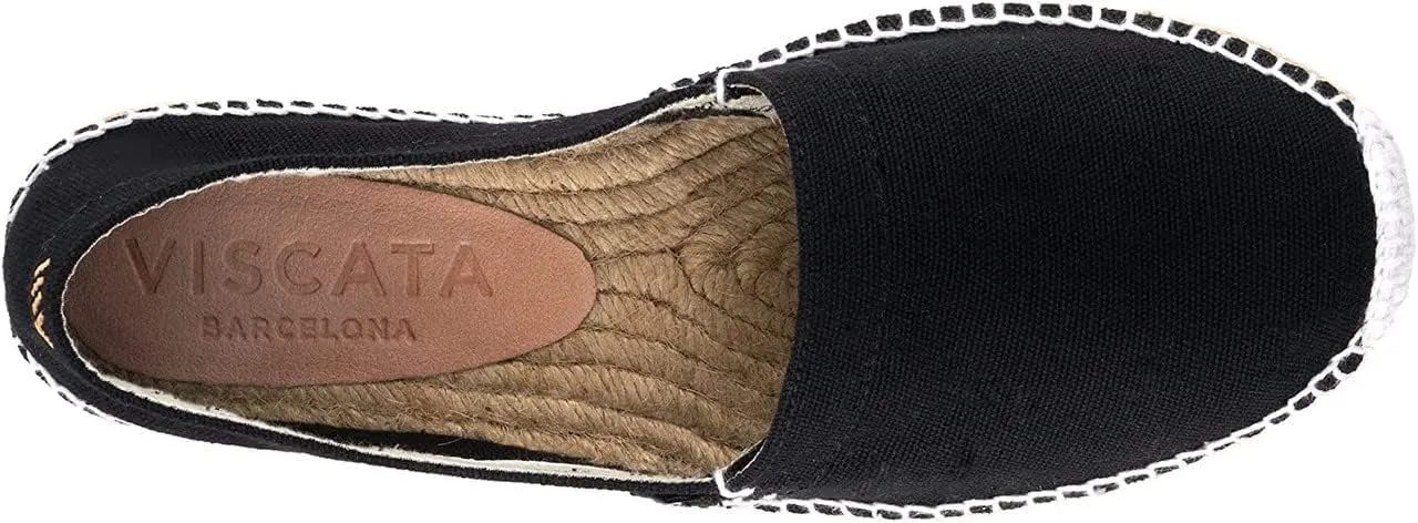 VISCATA Begur Canvas Slip On Espadrilles Handmade 2 ½” Heel Men's Espadrilles with Breathable Cotton Canvas and 100% Natural Jute Insole for All Casual Occasions