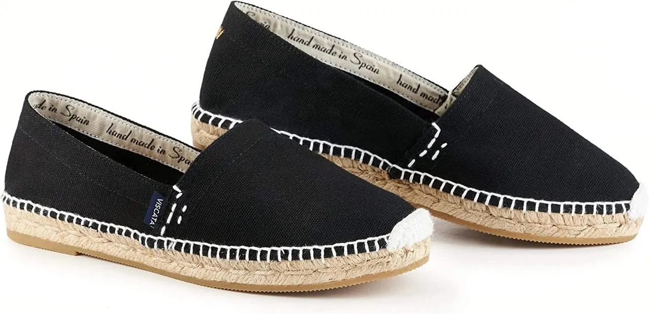 VISCATA Begur Canvas Slip On Espadrilles Handmade 2 ½” Heel Men's Espadrilles with Breathable Cotton Canvas and 100% Natural Jute Insole for All Casual Occasions